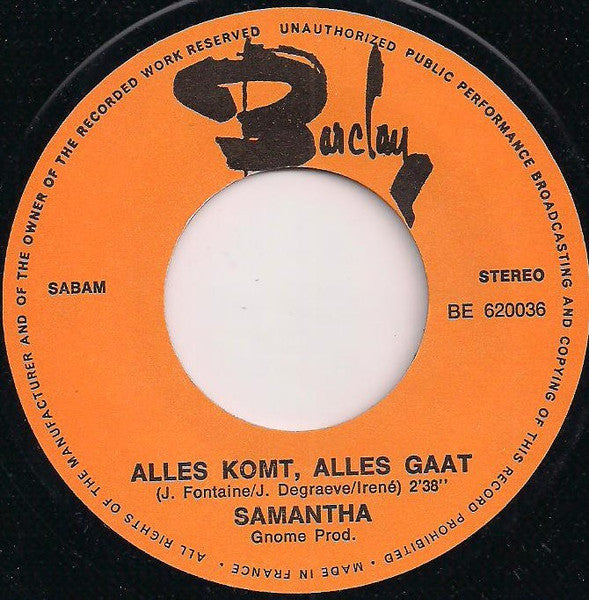 Samantha - Ibiza Vinyl Singles