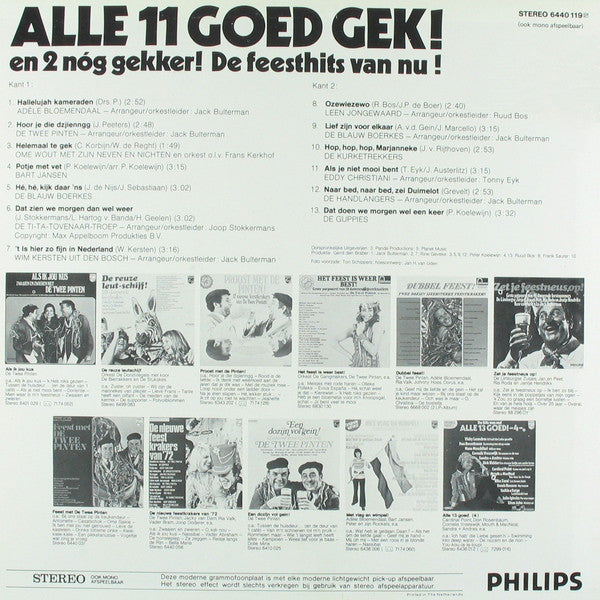 Various - Alle ** Goed Gek! En * Nóg Gekker! (LP) Vinyl LP Vinyl Very Good (VG) <br> Hoes Good Plus (G+)