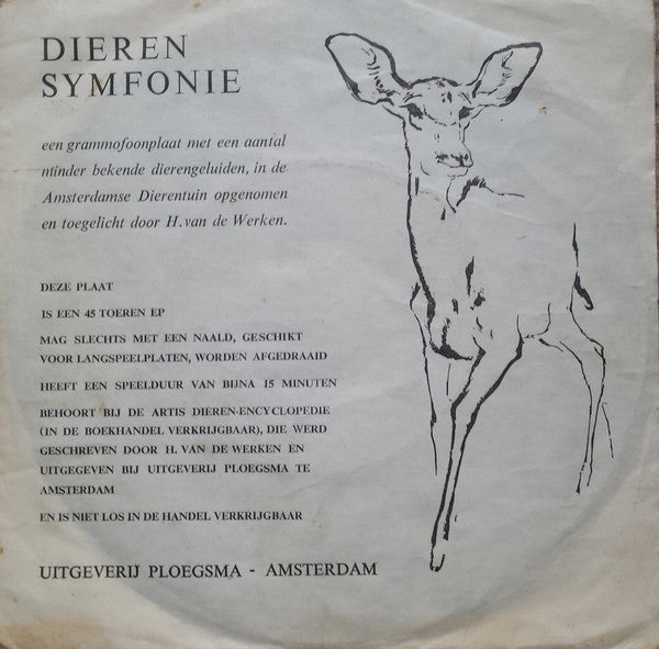 H. van de Werken - Dieren Symfonie 24584 Vinyl Singles 24584