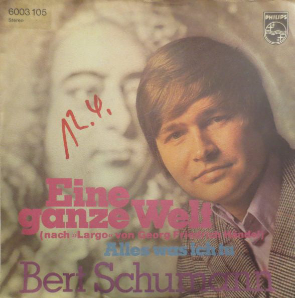 Bert Schumann - Eine Ganze Welt Vinyl Singles
