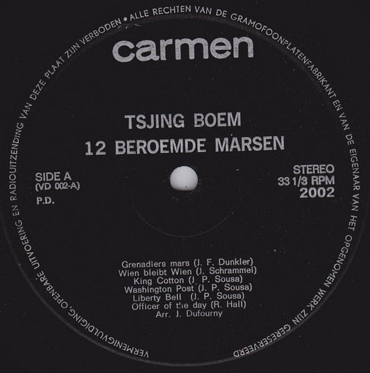 Unknown Artist - Tsjing Boem - ** Beroemde Marsen (LP)