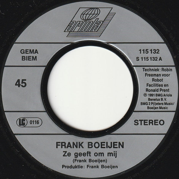 Frank Boeijen - Ze Geeft Om Mij Vinyl Singles
