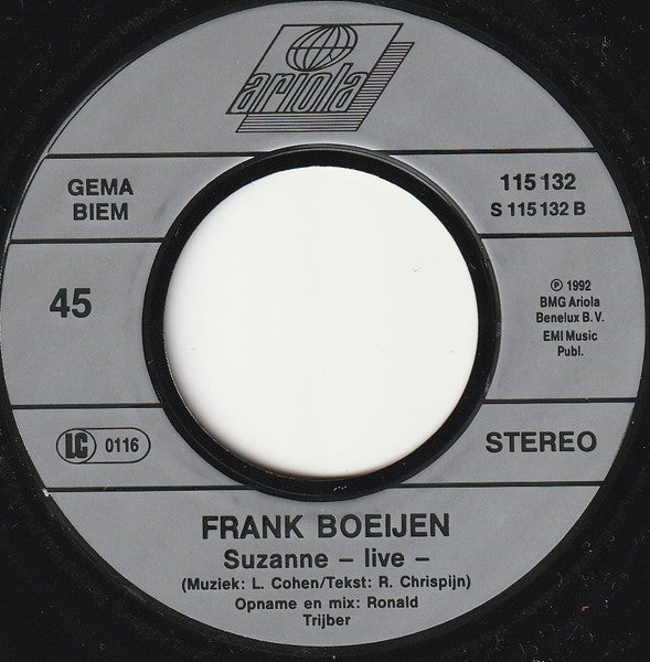 Frank Boeijen - Ze Geeft Om Mij Vinyl Singles