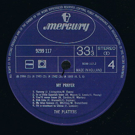 Platters - My Prayer (LP) Vinyl LP