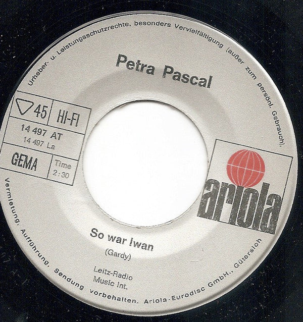 Petra Pascal - So War Iwan8 Vinyl Singles