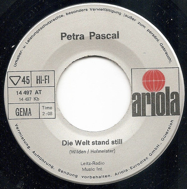 Petra Pascal - So War Iwan8 Vinyl Singles Vinyl Very Good (VG) <br> Hoes Generic