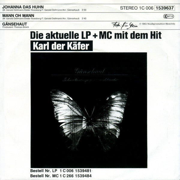 Gänsehaut - Johanna Das Huhn Vinyl Singles Vinyl Very Good (VG) <br> Hoes Good Plus (G+)