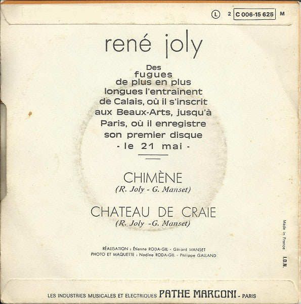 René Joly - C Chimène Vinyl Singles Vinyl Very Good (VG) <br> Hoes Good Plus (G+)