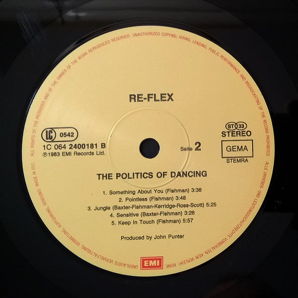 Re-Flex - The Politics Of Dancing (LP) Vinyl LP