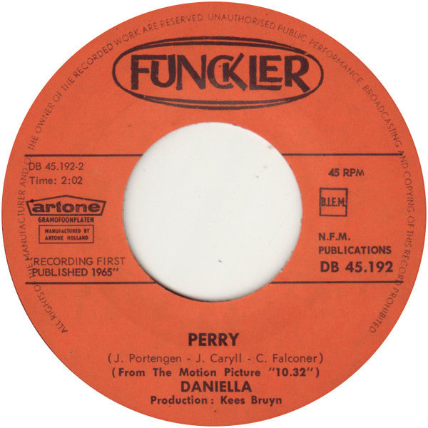 Daniella - Beware, Beware Vinyl Singles Vinyl Very Good (VG) <br> Hoes Good Plus (G+)