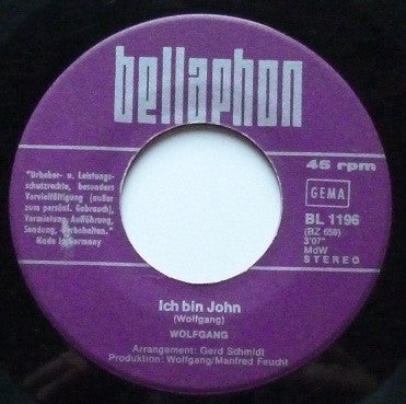 Wolfgang - Ich Bin John Vinyl Singles