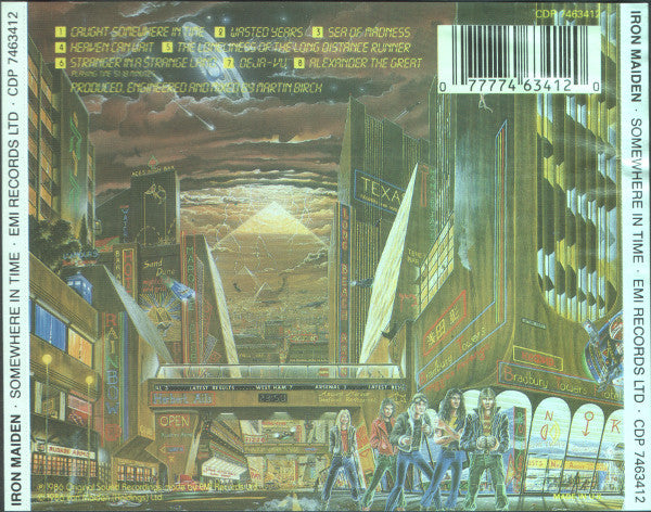 Iron Maiden - Somewhere In Time (CD) Compact Disc Vinyl Very Good (VG) <br> Hoes Good Plus (G+)