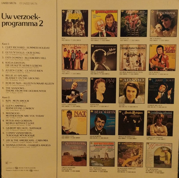Various - Uw Verzoekprogramma * (LP) Vinyl LP Vinyl (VG) <br> Hoes (G+)