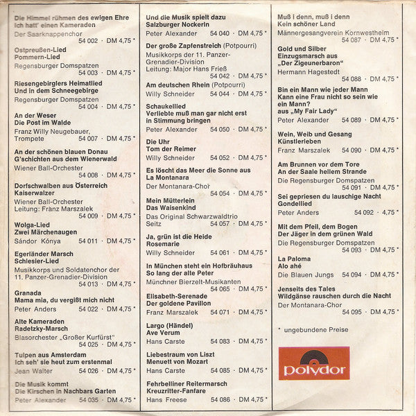 Günter-Kallmann - Chor Schneewalzer Vinyl Singles Vinyl Very Good (VG) <br> Hoes Good Plus (G+)