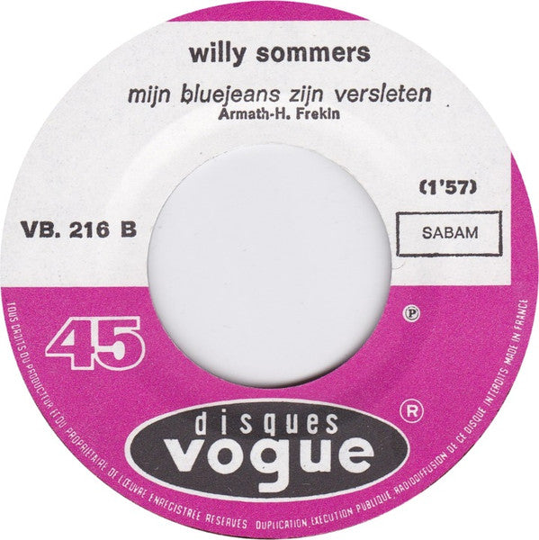 Willy Sommers - Een Kleine Foto Vinyl Singles Vinyl Very Good (VG) <br> Hoes Good Plus (G+)