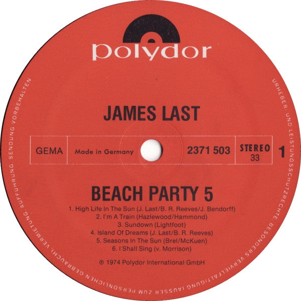 James Last - Beachparty (LP) Vinyl LP