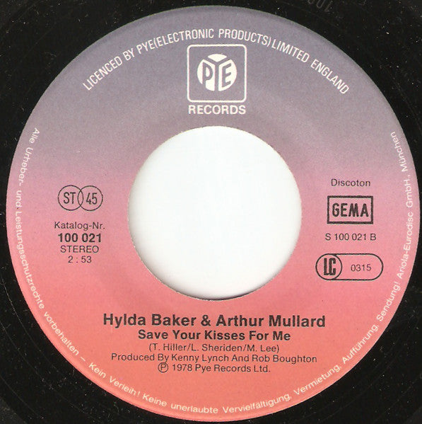 Hylda Baker & Arthur Mullard - You're The One That I Want Vinyl Singles Vinyl Very Good (VG) <br> Hoes Good Plus (G+)
