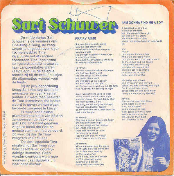 Sari - Prairy Rose 06257 Vinyl Singles Vinyl Very Good (VG) <br> Hoes Good Plus (G+)