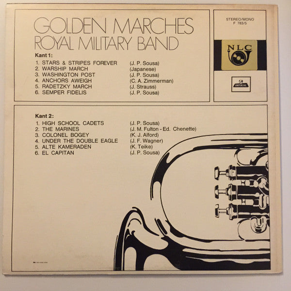 Royal Military Band - Golden Marches (LP) Vinyl LP Vinyl Very Good (VG) <br> Hoes Good Plus (G+)