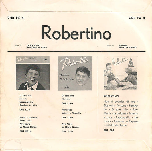 Robertino - Robertino 40027 Vinyl Singles EP Vinyl Zeer Goed / Hoesje Goed "VINYLSINGLES.NL"