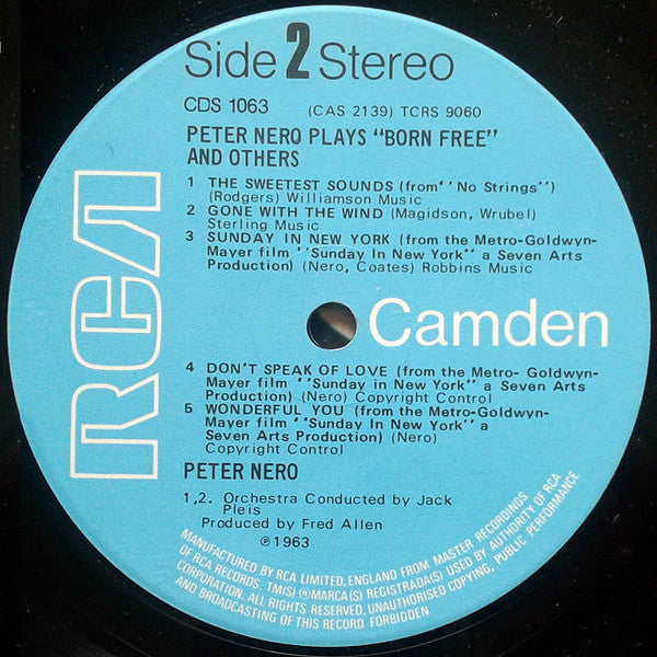 Peter Nero - Peter Nero Plays Born Free And Others (LP) Vinyl LP
