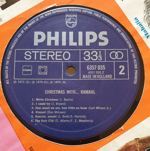 Kamahl - Christmas With Kamahl (LP) Vinyl LP Vinyl Very Good (VG) <br> Hoes Good Plus (G+)
