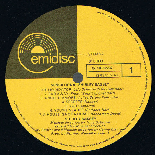 Shirley Bassey With Nelson Riddle – What Now My Love - Sensational Shirley Bassey (LP) Vinyl LP