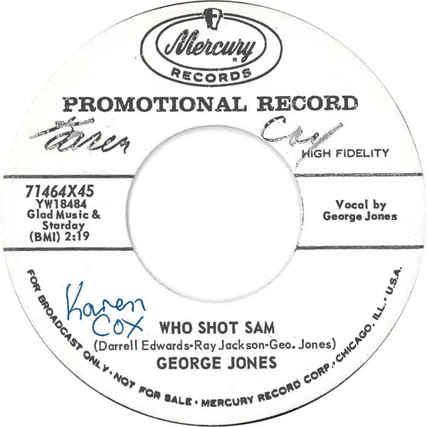 George Jones - Into My Arms Again Vinyl Singles Vinyl Very Good (VG) <br> Hoes Good Plus (G+)