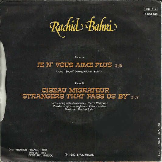 Rachid Bahri - Je N'vous Aime Plus