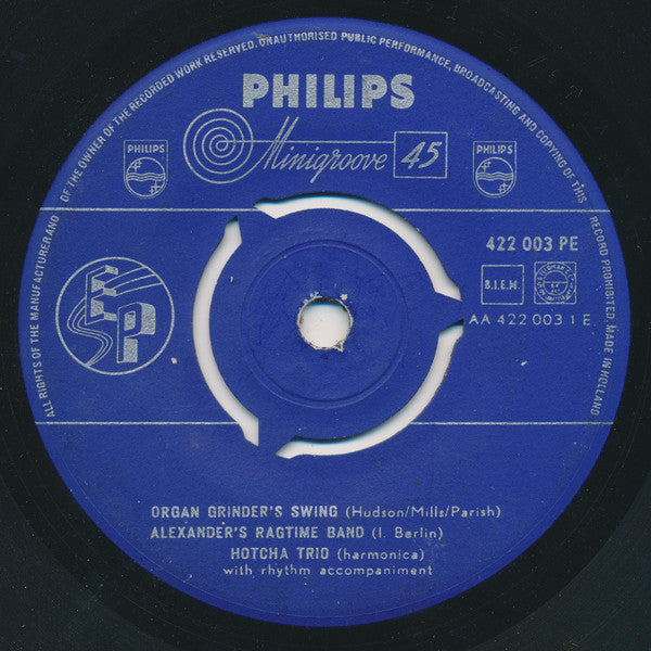 Hotcha Trio - Organ Grinder's Swing Vinyl Singles EP
