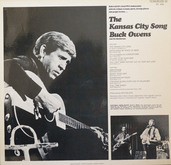 Buck Owens - The Kansas City Song (LP) Vinyl LP Vinyl Very Good (VG) <br> Hoes Good Plus (G+)