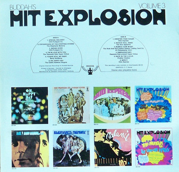 Various - Buddah's Hit Explosion Volume * (LP) Vinyl LP Vinyl Very Good (VG) <br> Hoes Good Plus (G+)