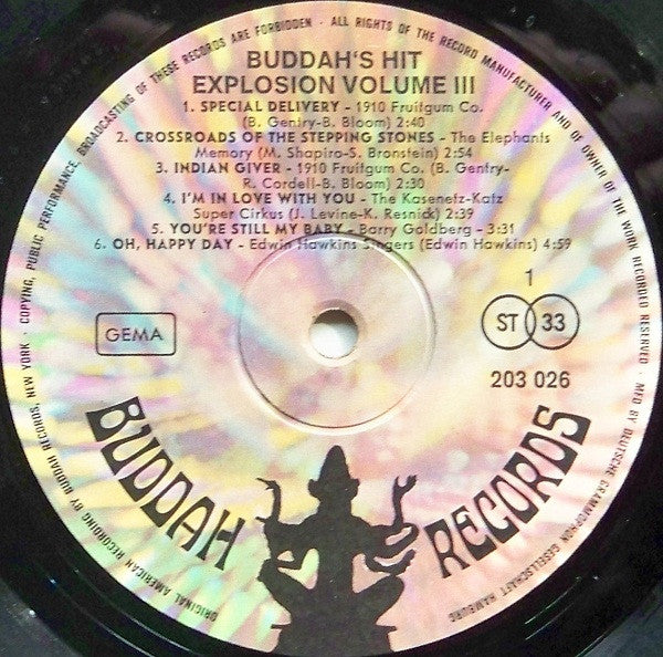 Various - Buddah's Hit Explosion Volume 3 (LP) Vinyl LP
