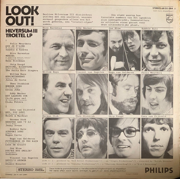 Various - Look Out, Hilversum Ill Troetel Elpee (LP) Vinyl LP Vinyl Very Good (VG) <br> Hoes Good Plus (G+)