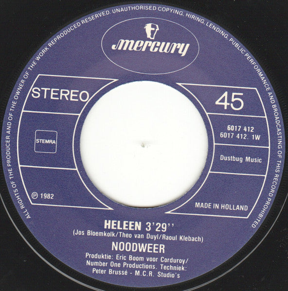 Noodweer - Heleen Vinyl Singles