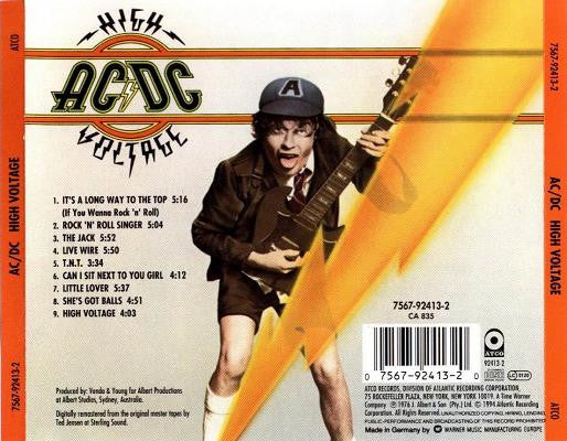 AC/DC - High Voltage (CD) Compact Disc Vinyl Very Good (VG) <br> Hoes Good Plus (G+)