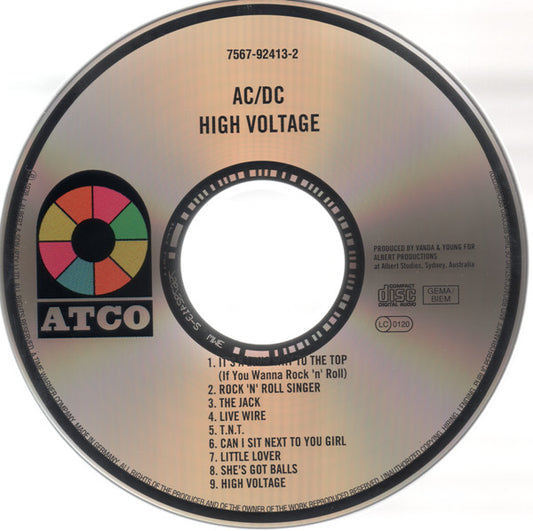 AC/DC - High Voltage (CD) Compact Disc Vinyl Zeer Goed / Hoesje Goed "VINYLSINGLES.NL"