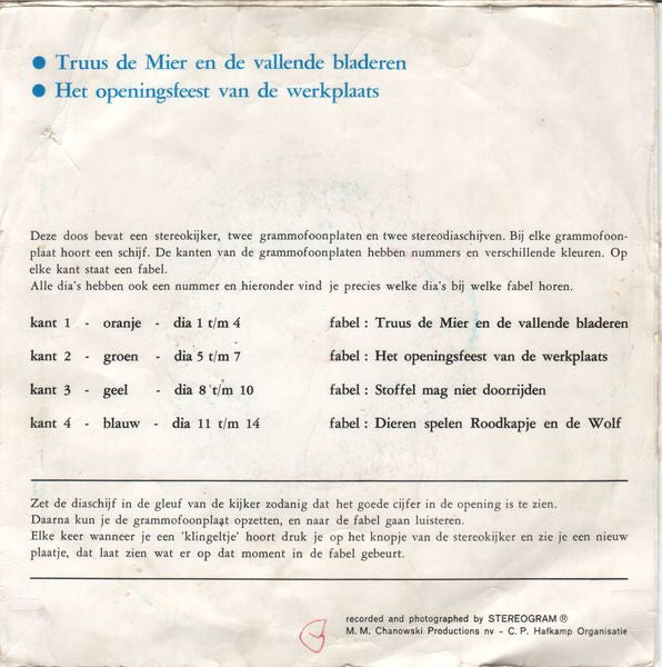 Fabeltjeskrant - Stoffel Mag Niet Doorrijden Vinyl Singles