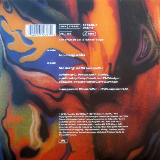 Cathy - Cathy Dennis Too Many Walls