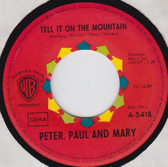 Peter Paul & Mary - Tell It On The Mountain Vinyl Singles