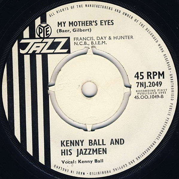 Kenny Ball And His Jazzmen - Midnight In Moscow Vinyl Singles Vinyl Very Good (VG) <br> Hoes Good Plus (G+)