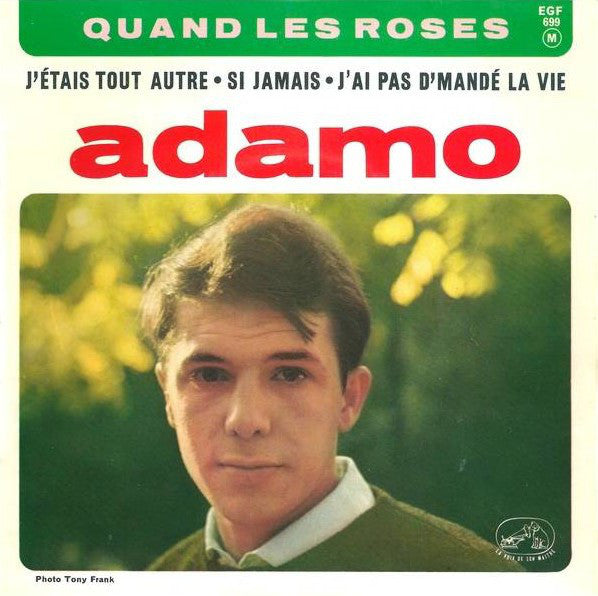 Adamo - Quand Les Roses Vinyl Singles EP Vinyl Very Good (VG) <br> Hoes Good Plus (G+)