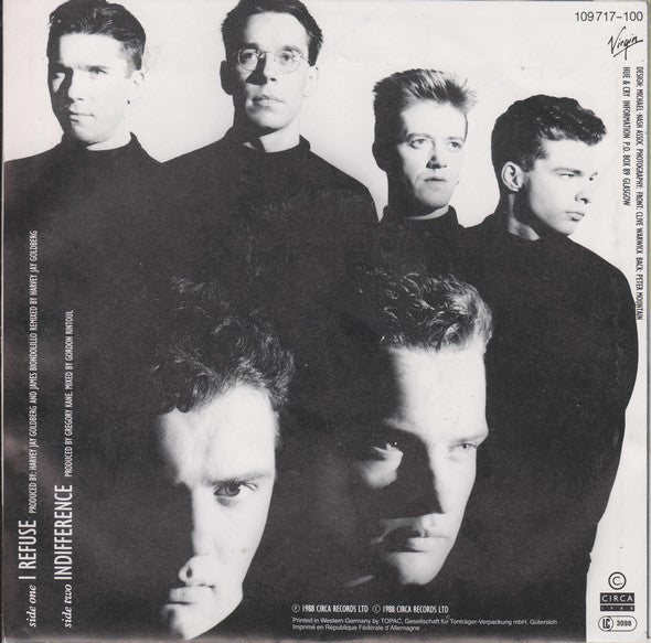 Hue And Cry - I Refuse Vinyl Singles Vinyl Very Good (VG) <br> Hoes Good Plus (G+)