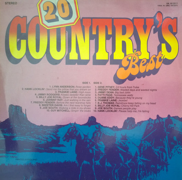 Various - ** Country's Best (LP) Vinyl LP Vinyl Very Good (VG) <br> Hoes Good Plus (G+)