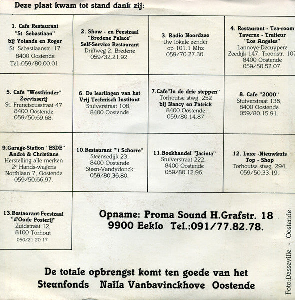 Willy Vanbavinckhove - Dicht Bij Mij Vinyl Singles Vinyl Very Good (VG) <br> Hoes Good Plus (G+)