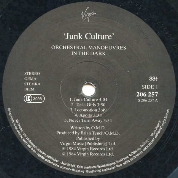 Orchestral Manoeuvres In The Dark - Junk Culture (LP) Vinyl LP
