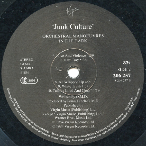 Orchestral Manoeuvres In The Dark - Junk Culture (LP) Vinyl LP