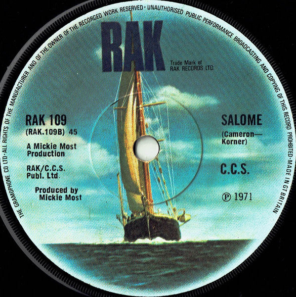 C.C.S. - Walking 23494 Vinyl Singles Vinyl Very Good (VG) <br> Hoes Good Plus (G+)