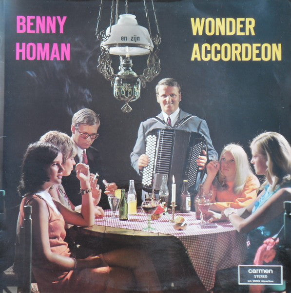 Benny Homan - Wonder Accordeon (LP) Vinyl LP Vinyl Very Good (VG) <br> Hoes Good Plus (G+)