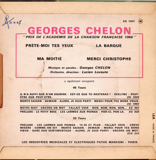 Georges Chelon - Prête-moi Tes Yeux